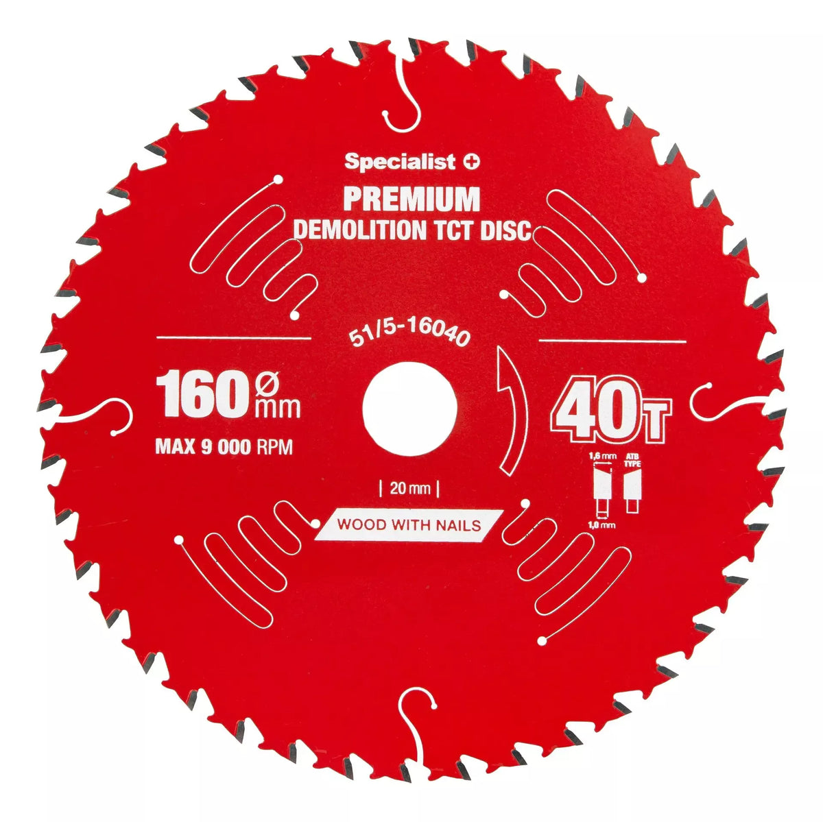 Pjovimo diskas 160x40Tx20mm, Demolition PREMIUM, SPECIALIST+