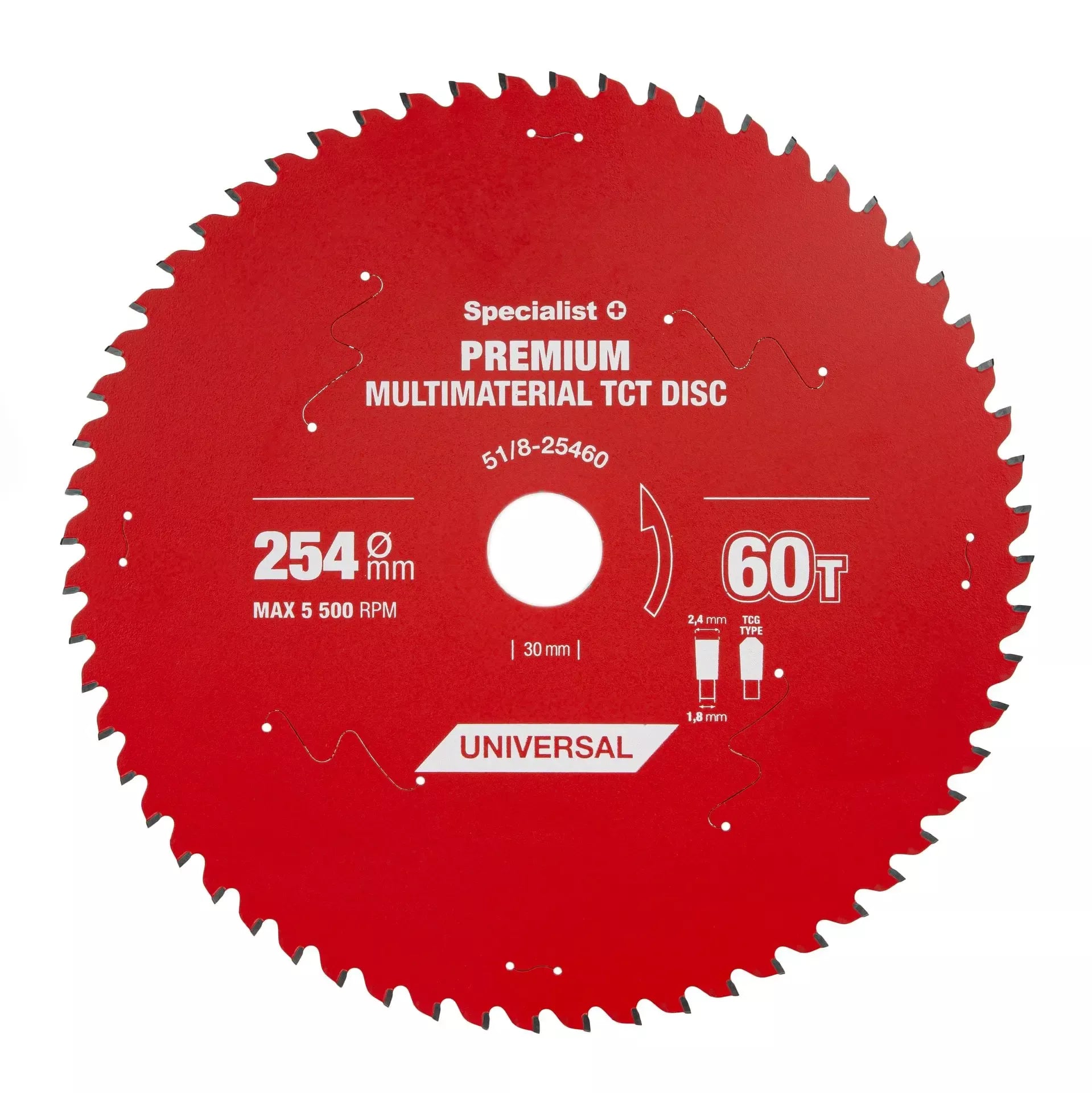 Pjovimo diskas 254x60Tx30mm, Multimaterial PREMIUM, SPECIALIST+