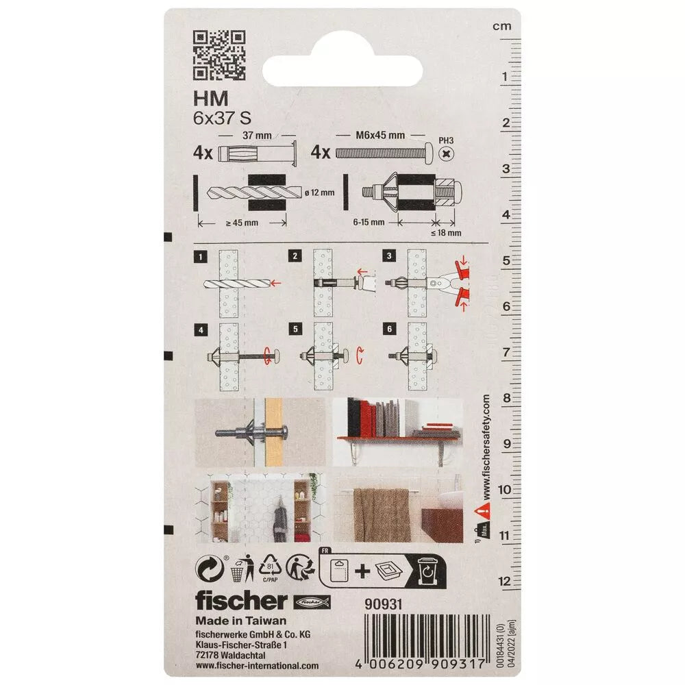 Ankeris Fischer, GKP 6x37, 4 vnt