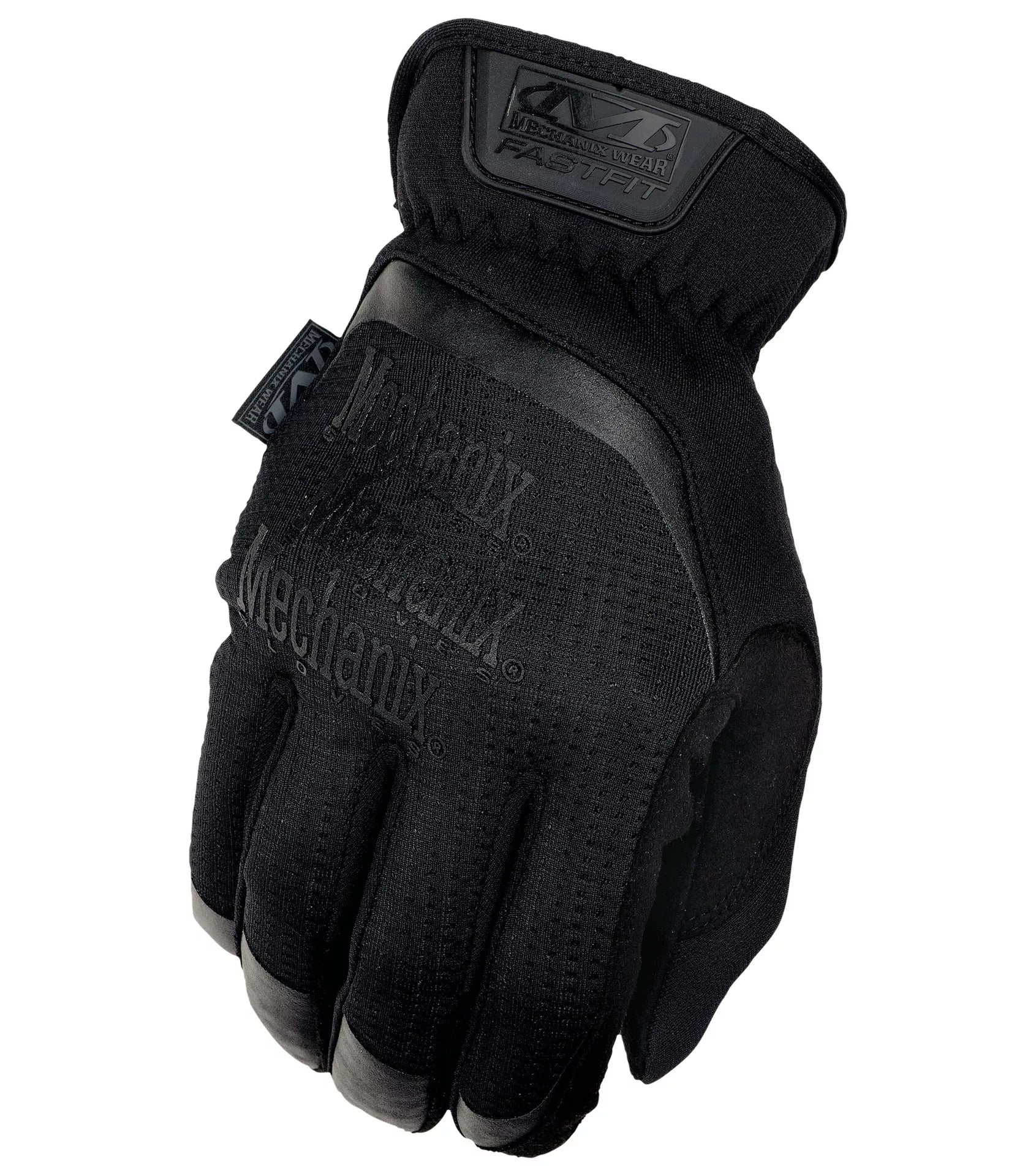 Pirštinės Mechanix FastFit® juodos, L dydis. Rauktas rankogalis, 0.6 mm dirbtinė oda, TrekDry®, touchscreen technologija