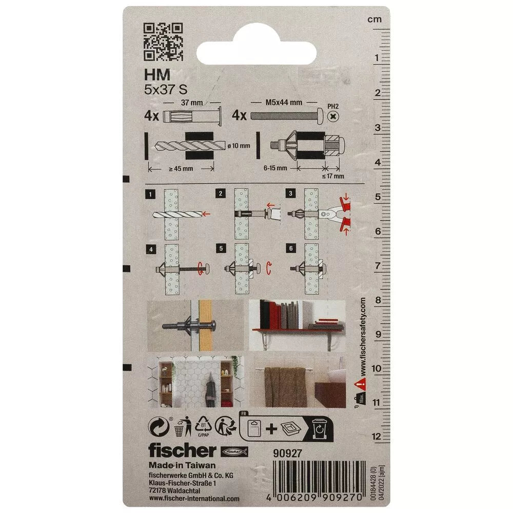 Ankeris Fischer, GKP 5x37, 4 vnt.