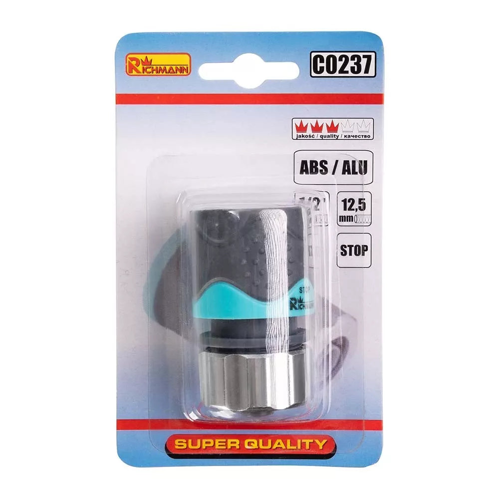 Žarnos jungtis ABS/ALU 1/2" Stop-system
