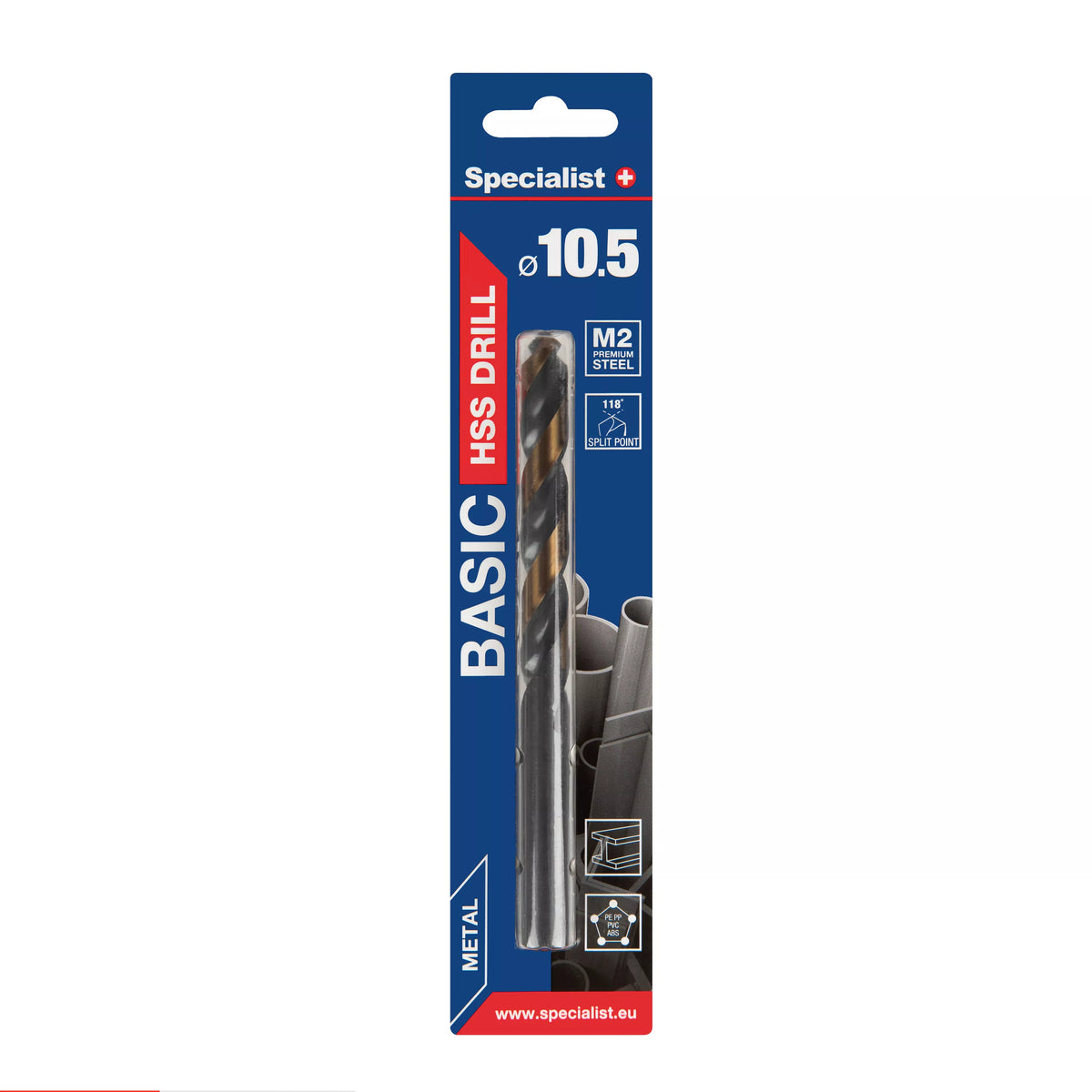 SPECIALIST+ metalo grąžtas BASIC, 10.5 mm