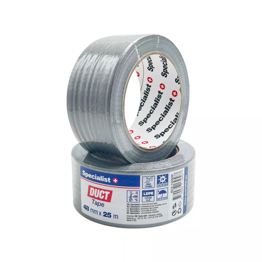 SPECIALIST+ univ. lipni juosta, 48 mm x 25 m, pilka