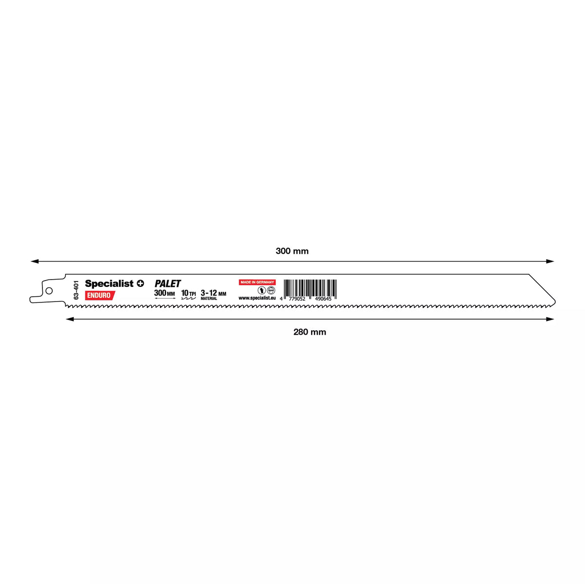 SPECIALIST+ pjūklelis paletėms, 300 mm, 10TPI