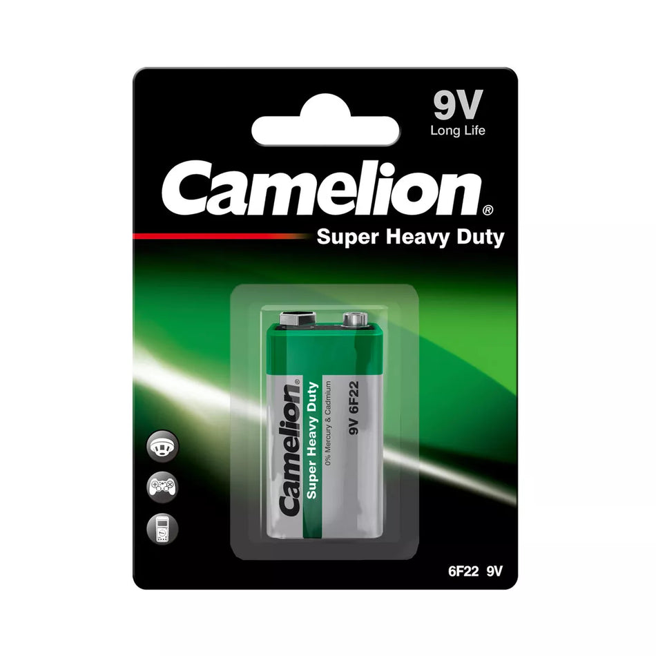 Elementas, anglies cinko, "Krona", 6F22, 9V, B1, CAMELION, 1 vnt.