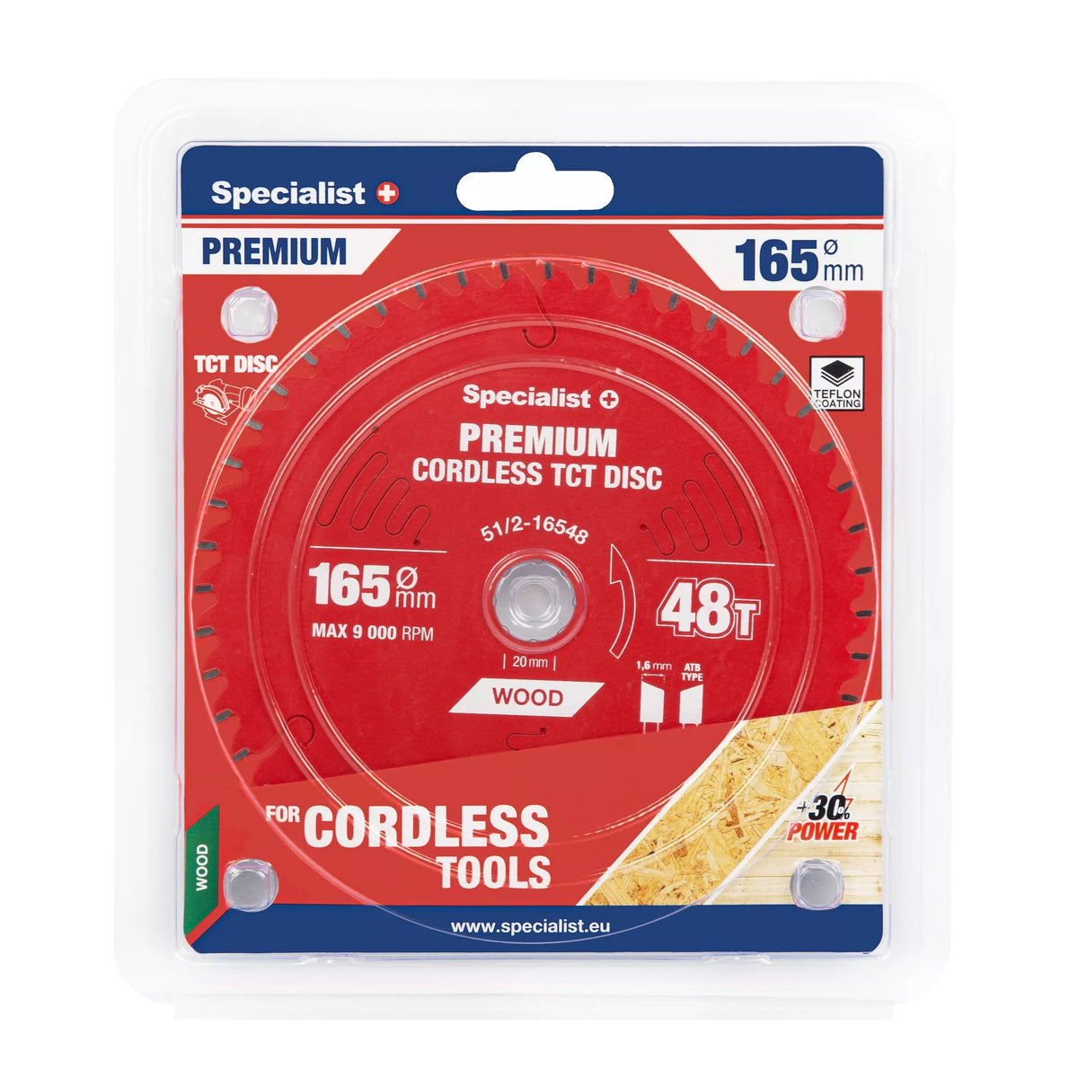 Pjovimo diskas 165x48Tx20mm, Cordless PREMIUM, SPECIALIST+
