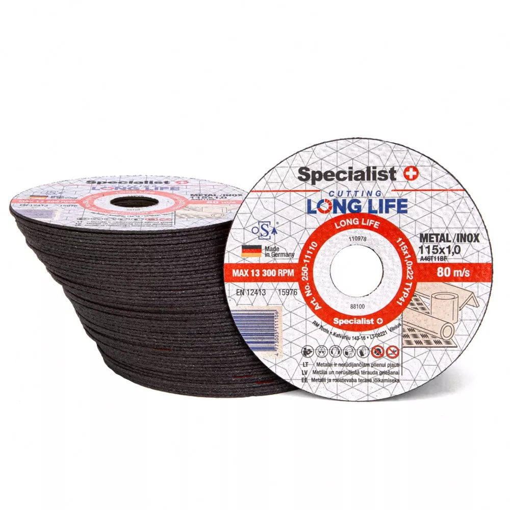 SPECIALIST+ metalo pj.diskas LONG LIFE, 115x1x22 mm