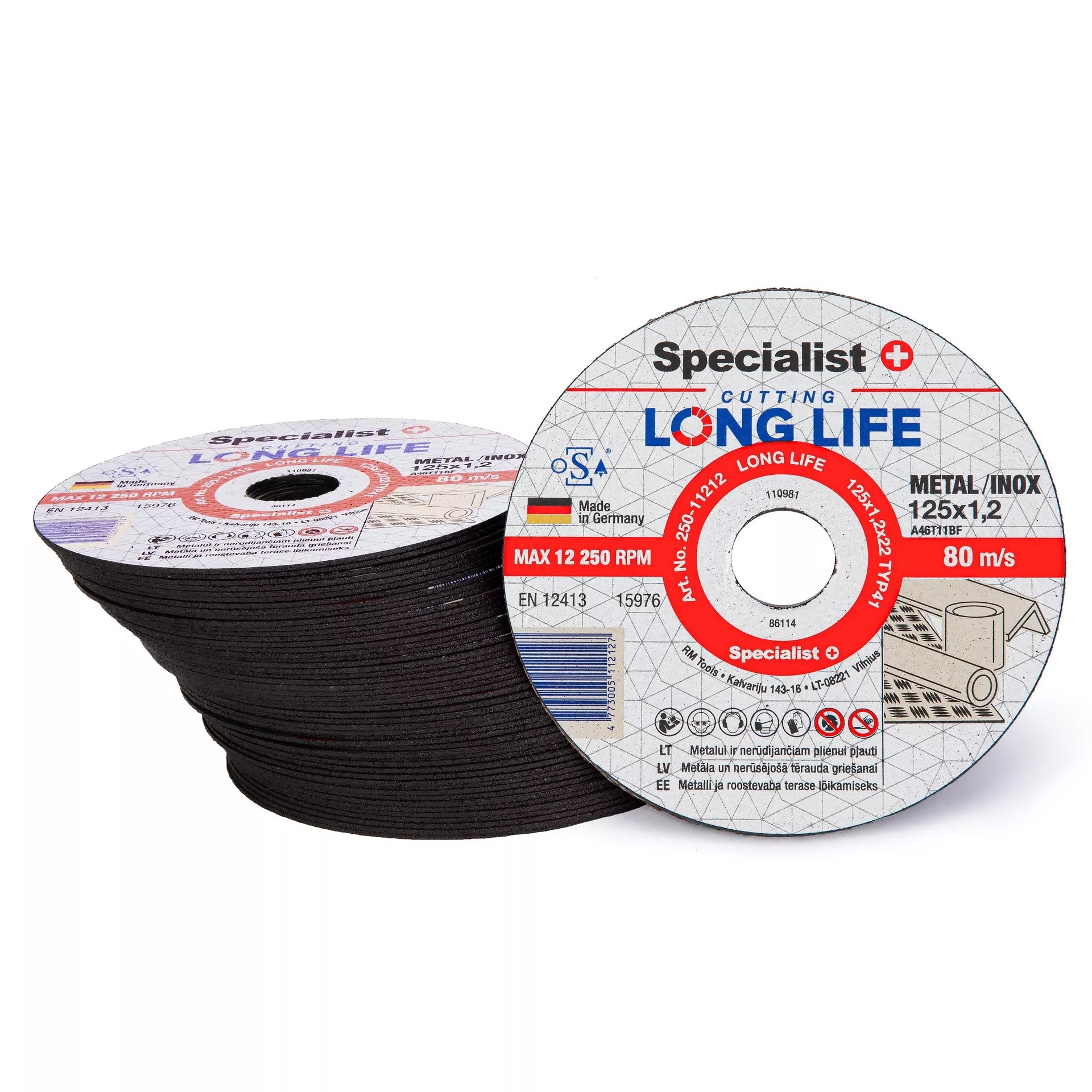 SPECIALIST+ metalo pj.diskas LONG LIFE, 125x1.2x22 mm