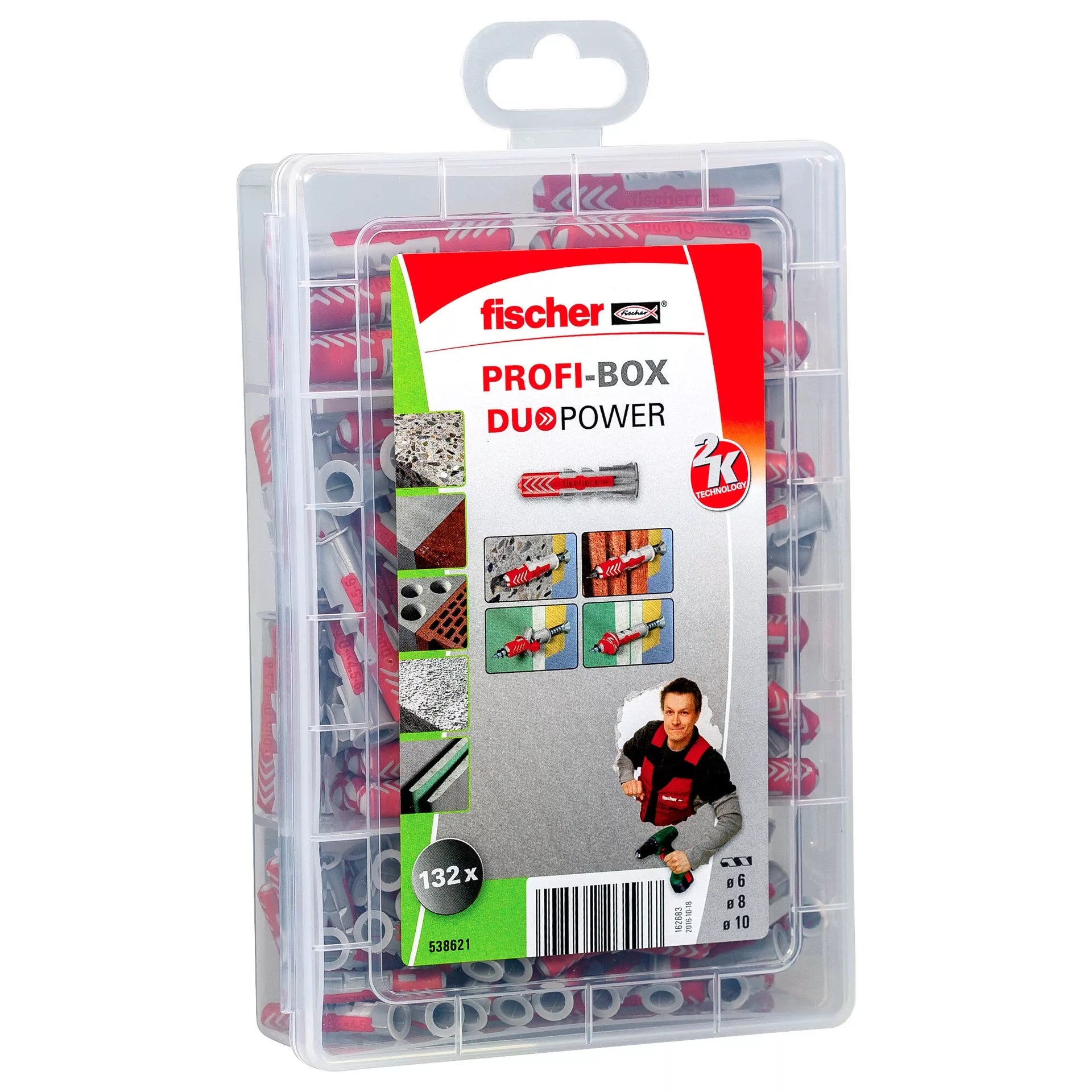 Kaiščių DuoPower rinkinys Profi-Box , Fischer 132 vnt.