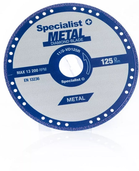 SPECIALIST+ deim. pj. diskas metalui 125x1.4x22.23 mm