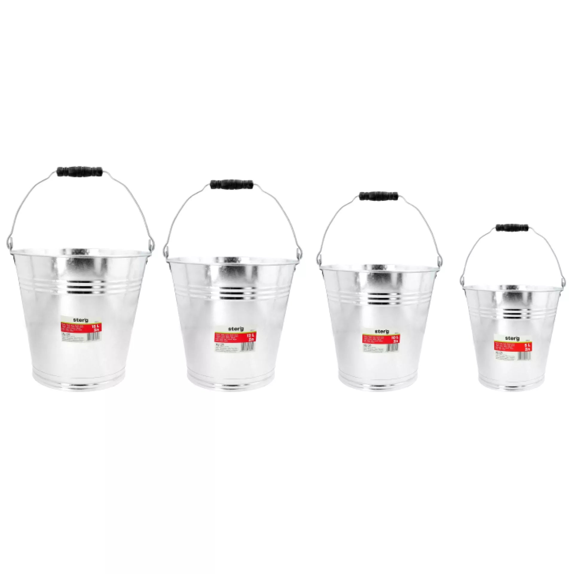 Cinkuotas metalinis kibiras, 15l