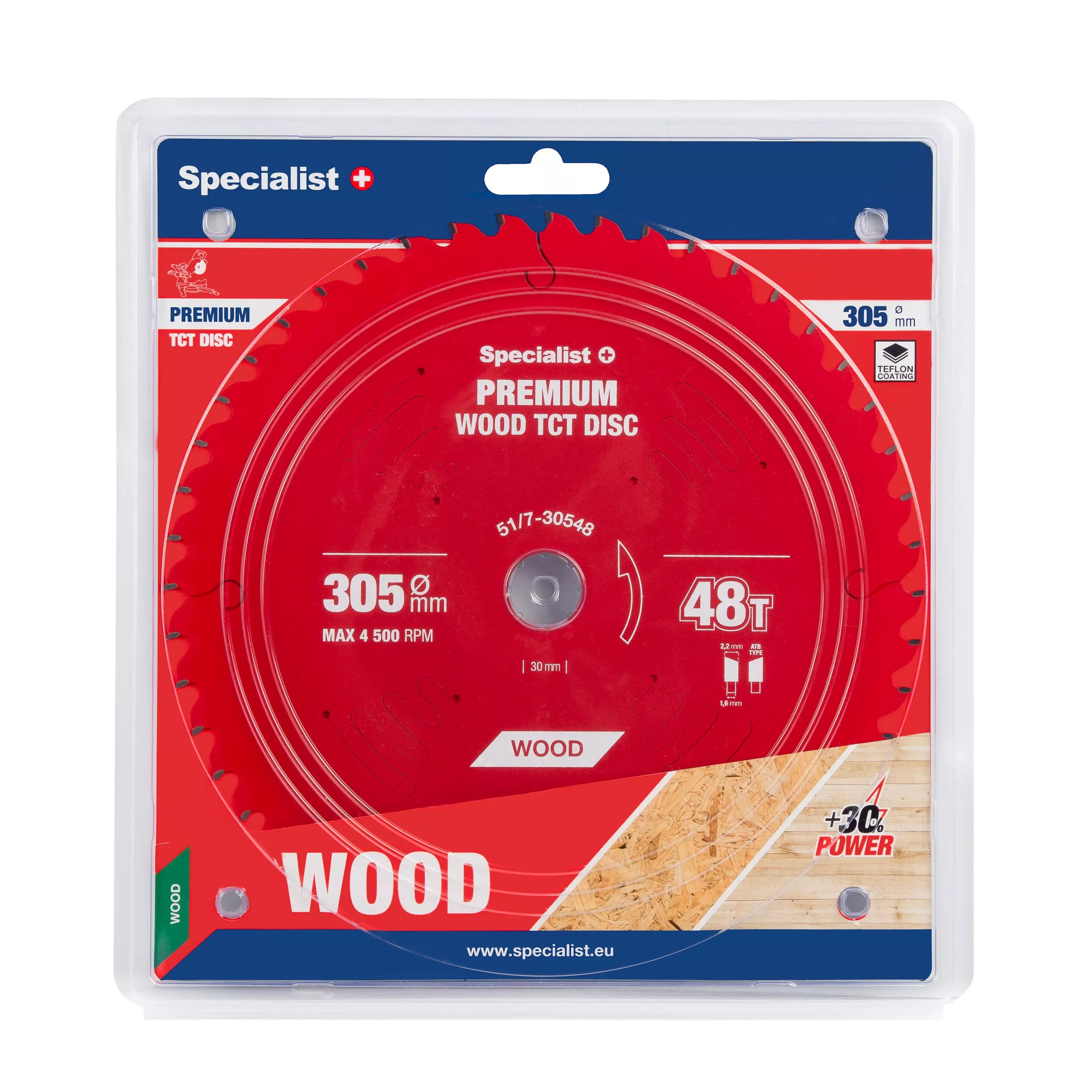 Pjovimo diskas 305x48Tx30mm, Wood PREMIUM, SPECIALIST+