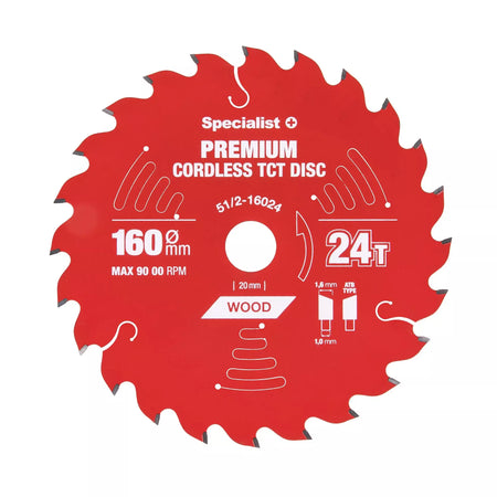 Pjovimo diskas 160x24Tx20mm, Cordless PREMIUM, SPECIALIST+