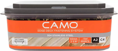 Nerūdijančio plieno medsraigčiai A2 60mm, 350 vnt, CAMO