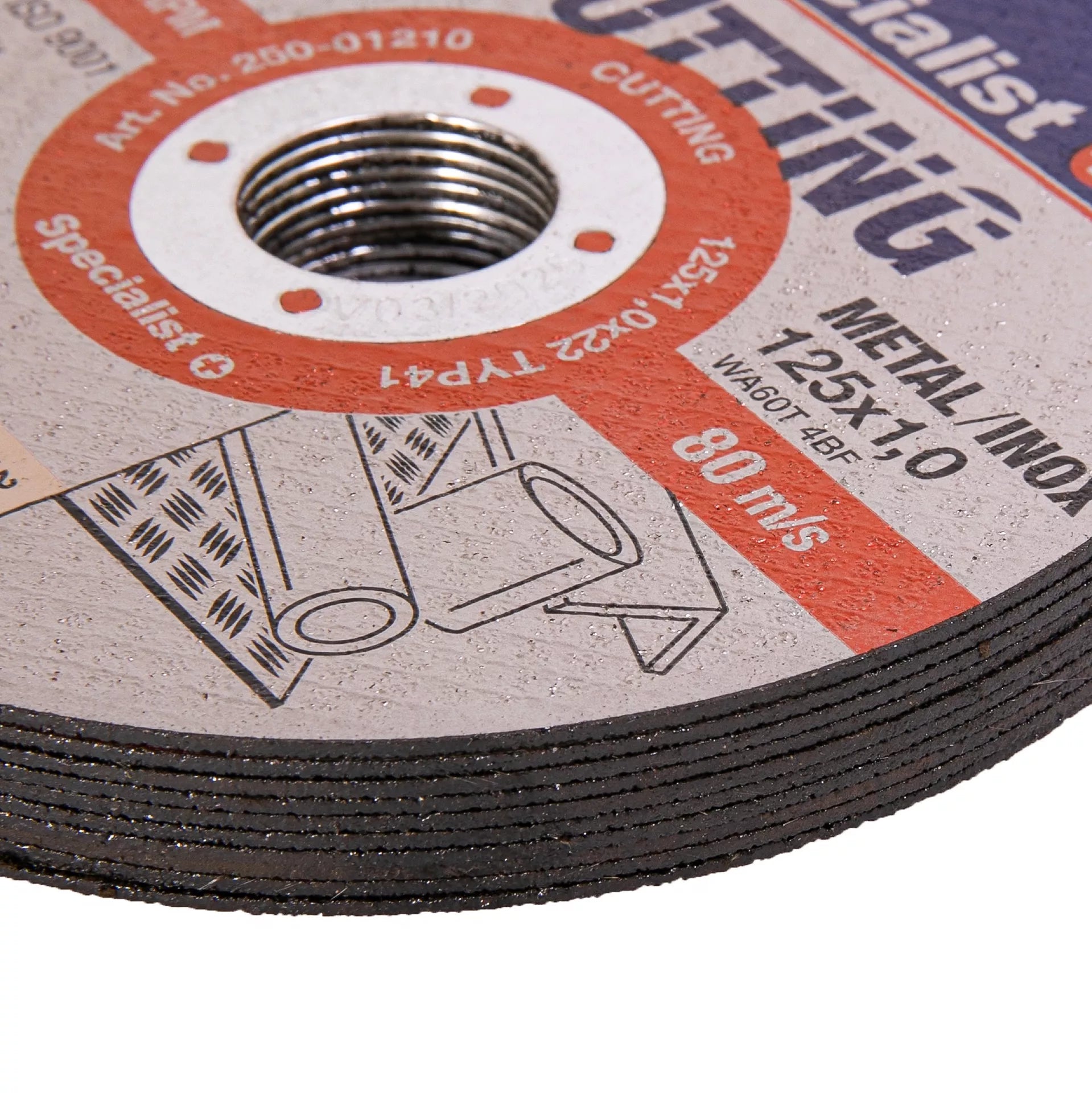 SPECIALIST+ metalo pj.diskas CUTTING, 125x1x22 mm 10 vnt. metal. d