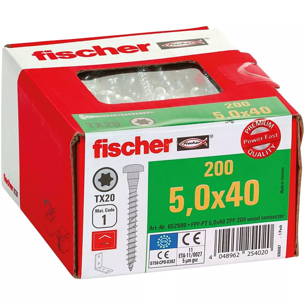 Fischer medsraigtis kampuočiui FPF-PT ZPF 5.0x40, 200 vnt.