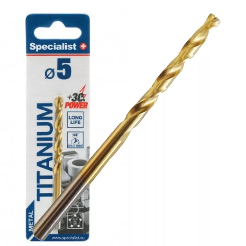 SPECIALIST+ metalo grąžtas TITAN, 5 mm