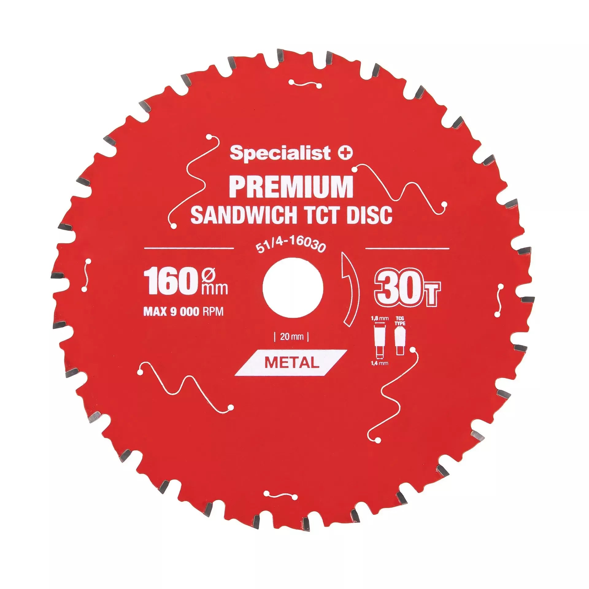 Pjovimo diskas 160x30Tx20mm, Sandwich PREMIUM, SPECIALIST+