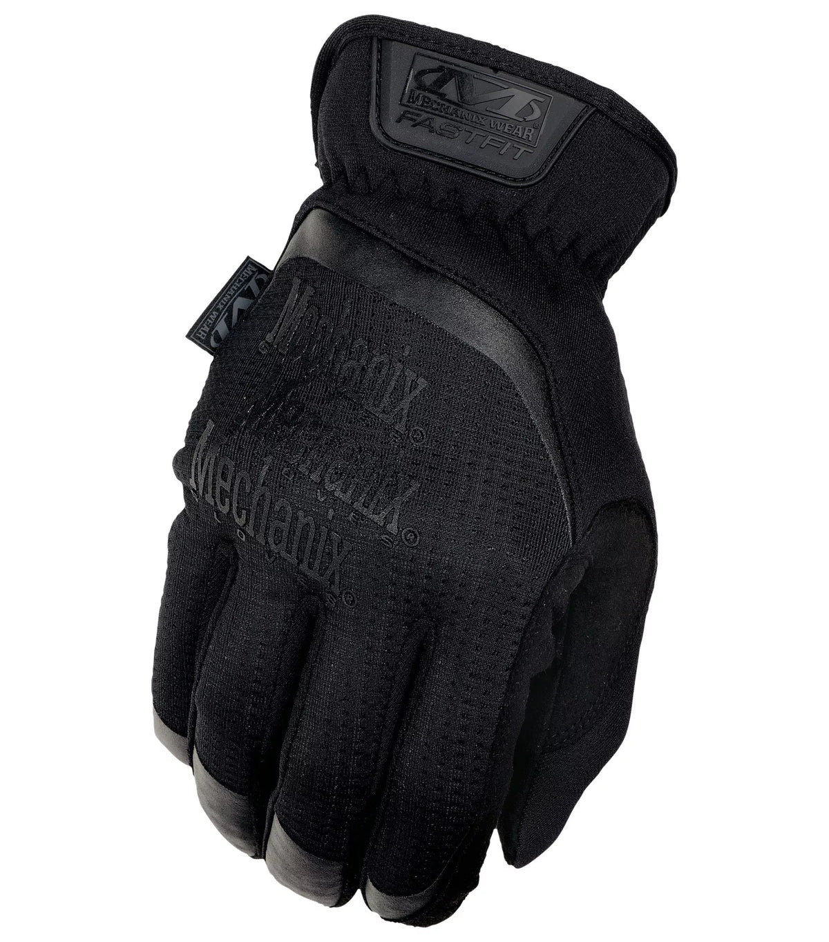 Pirštinės Mechanix FastFit® juodos, M dydis. Rauktas rankogalis, 0.6 mm dirbtinė oda, TrekDry®, touchscreen technologija