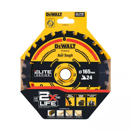 Pjov. diskas medienai DeWalt ELITE CSB 165x20mm 24T