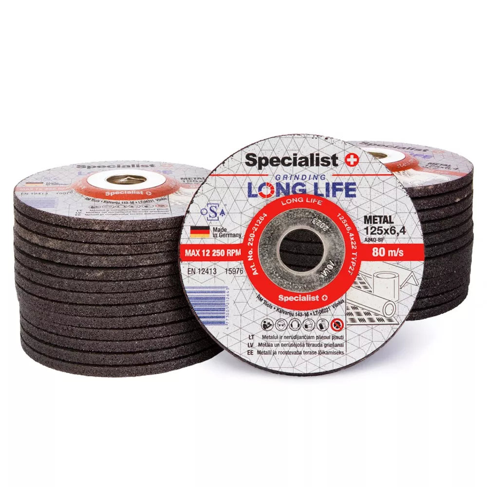 SPECIALIST+ šlif. diskas LONG LIFE, 125x6.4x22 mm