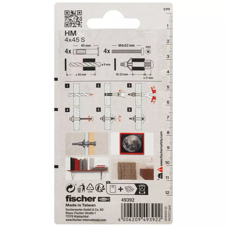 Ankeris Fischer, GKP 4x45, 4 vnt.