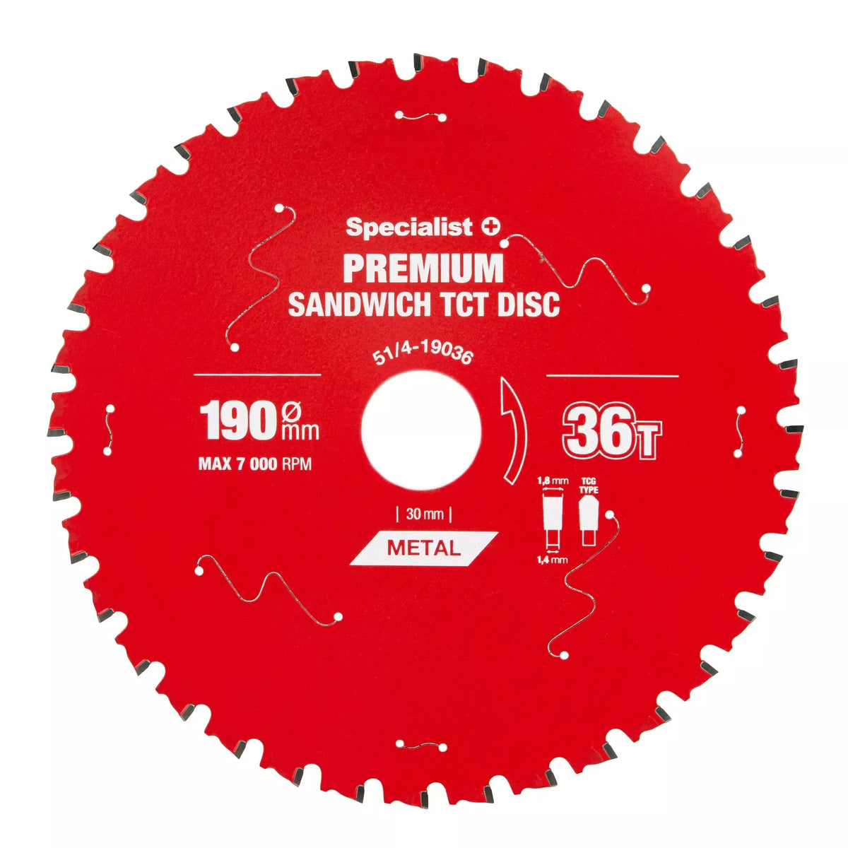 Pjovimo diskas 190x36Tx30mm, Sandwich PREMIUM, SPECIALIST+