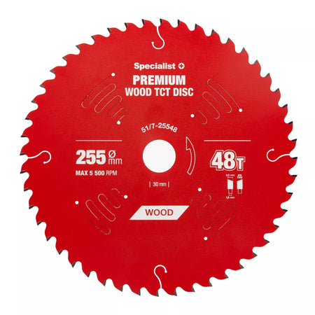 Pjovimo diskas 255x48Tx30mm, Wood PREMIUM, SPECIALIST+