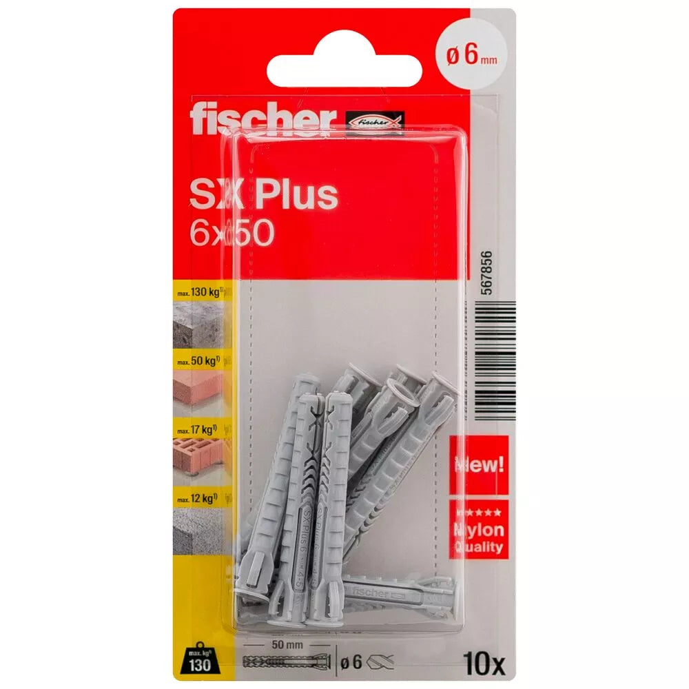FISCHER kaiščiai SX Plus, 6x50 mm, 10 vnt.