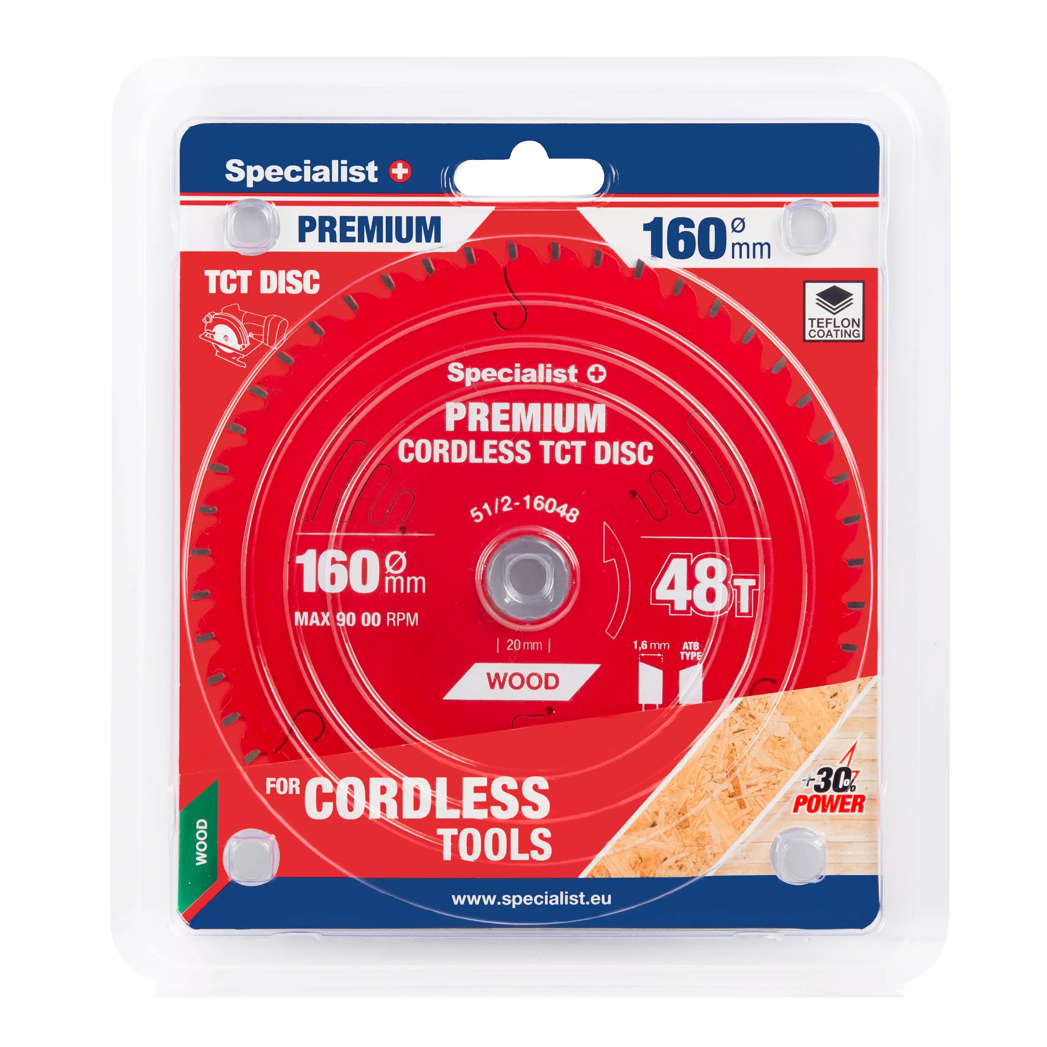 Pjovimo diskas 160x48Tx20mm, Cordless PREMIUM, SPECIALIST+