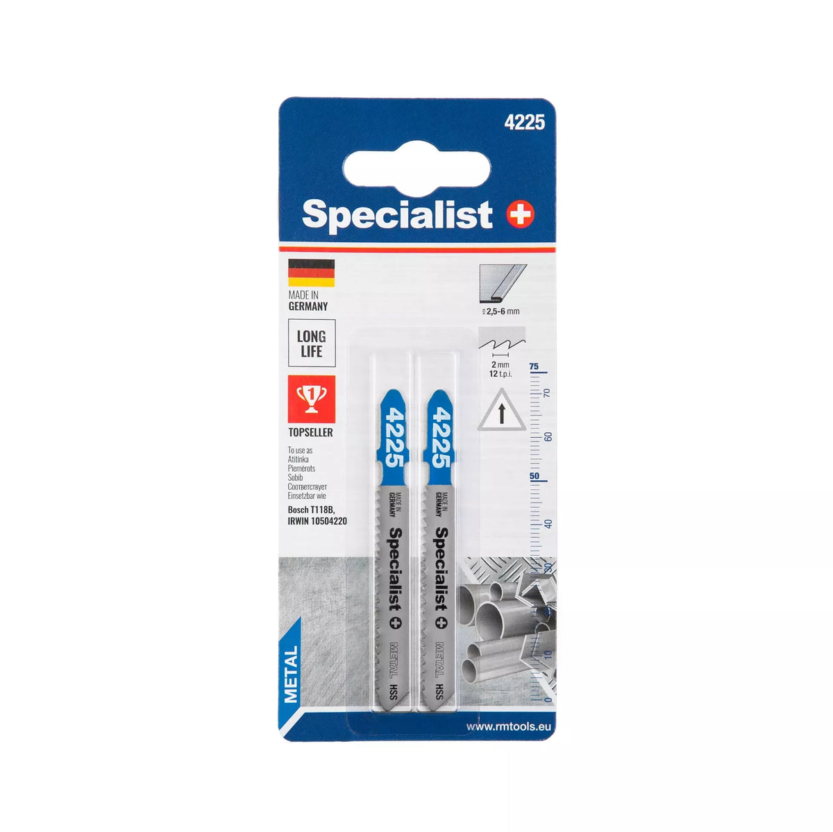 SPECIALIST+ pjūklelis 4225 (T118B) 75mm, 2 vnt.