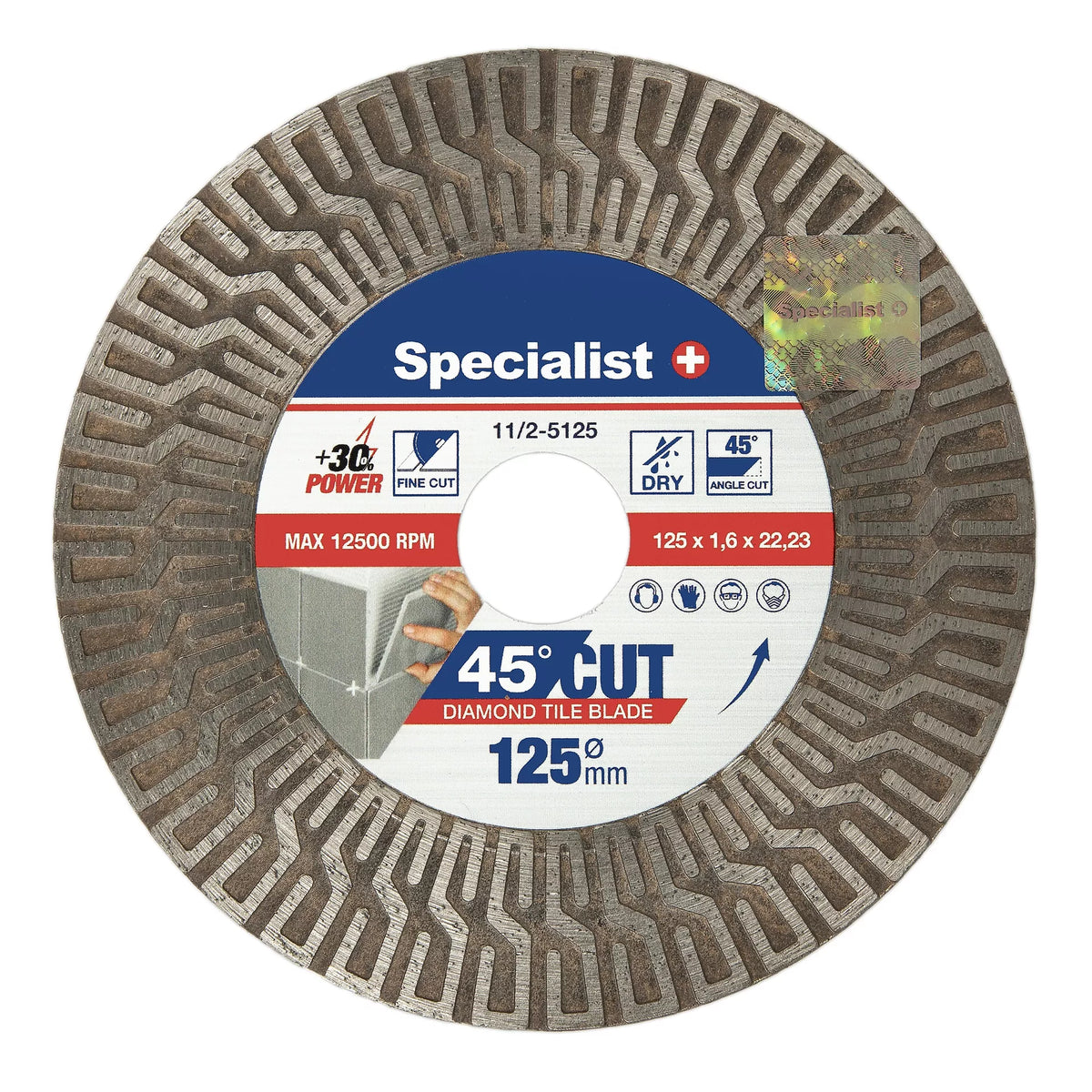 SPECIALIST+ deim. pjovimo-šlifavimo diskas, 125mm