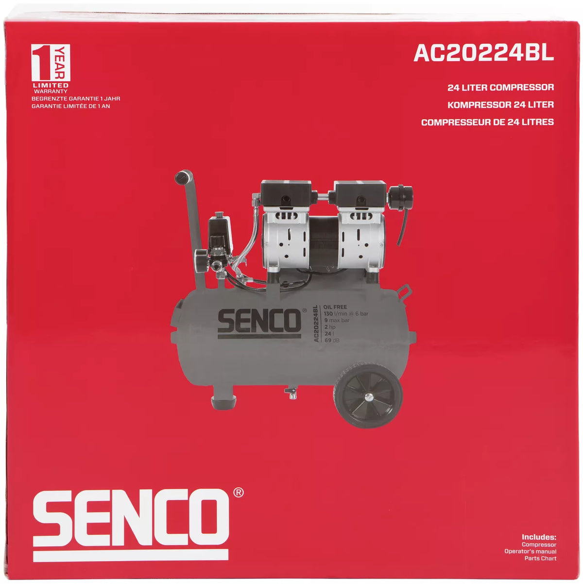 Oro kompresorius 24 l, AC20224BL, SENCO