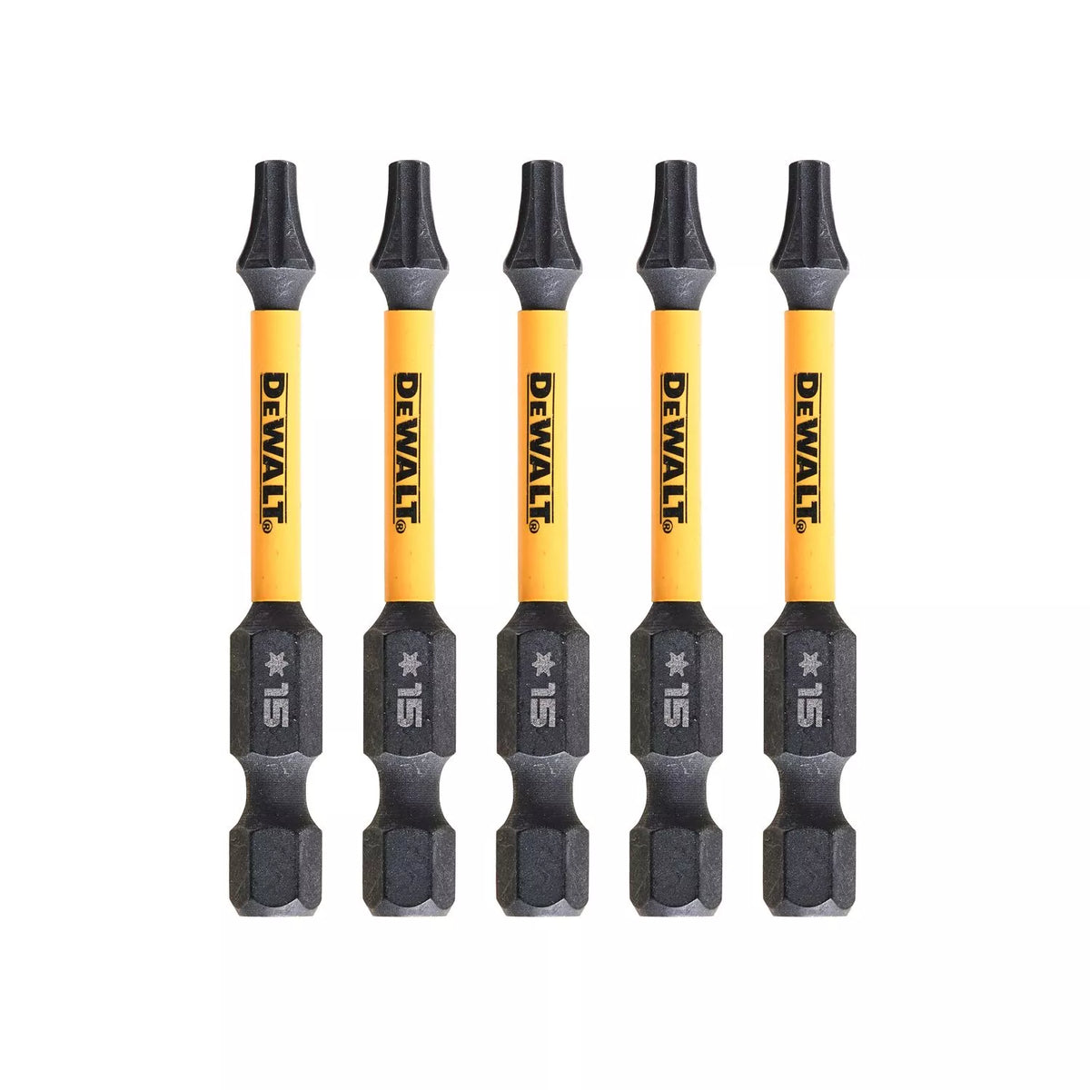 Sukimo antgaliukai FLEXTORQ T15 57 mm, DeWALT, 5 vnt.