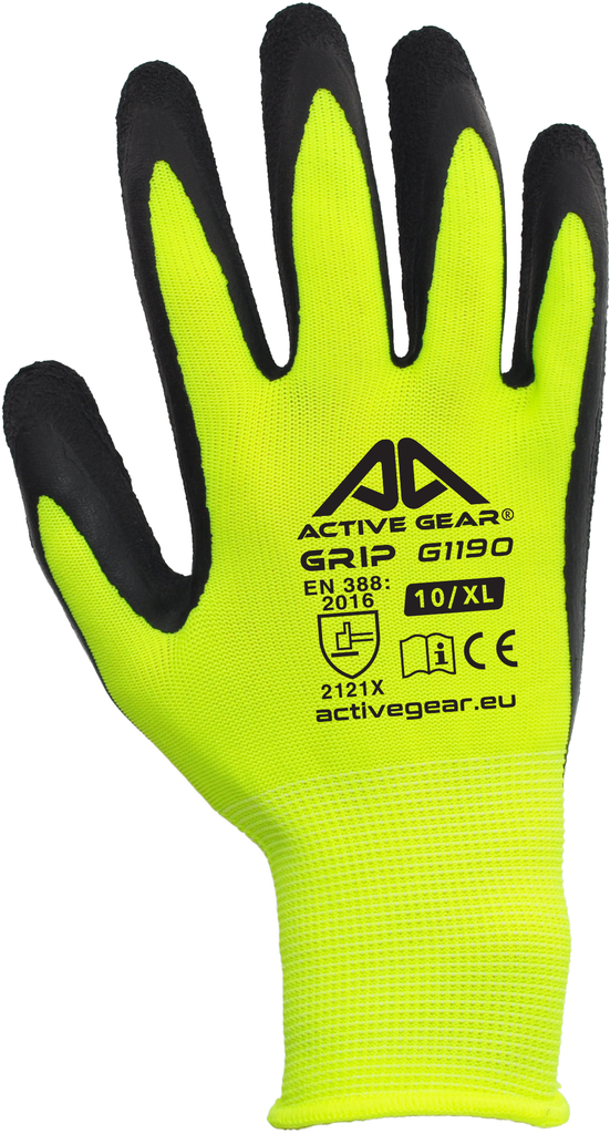 Pirštinės aplietos lateksu Active Grip, 8/M, ACTIVE GEAR