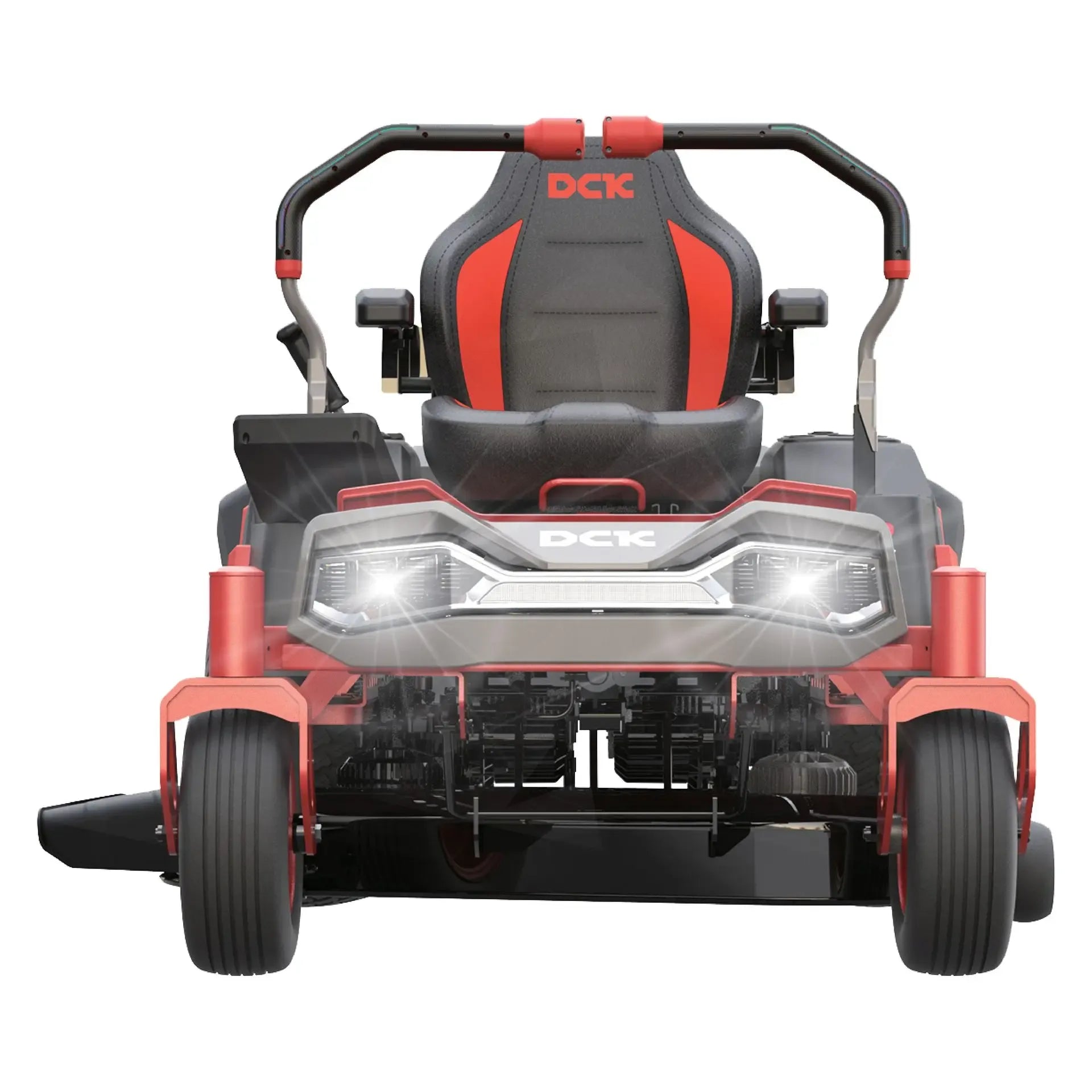 Limited Rinkinys Akumuliatorinis nulinio apsisukimo vejos traktorius 58V, 106 cm, DCK (1 x 40Ah + 2 x 7,5Ah  akumuliatoriai ir įkroviklis 1800W) ir universali krovimo stotelė 110-240V, 3600W, DCK